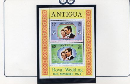 1973 Anne and Mark Complete Wedding Album (36 countries) MNH